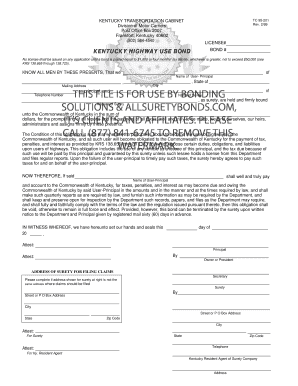 Kentucky Highway Use Bond
