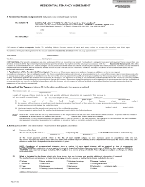 British Columbia Residential Tenancy Agreement
