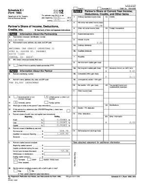 Schedule K-1 Amended K-1 Form 1065