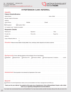 Hypertension Clinic Referral Form
