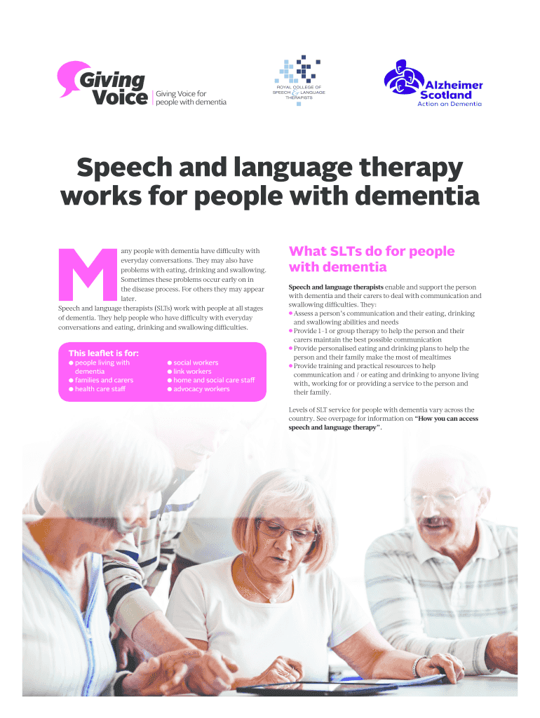Fillable Online works for people with dementia Fax Email Print - pdfFiller