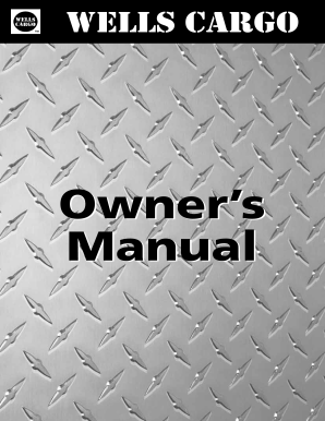 Wells Cargo Trailer Owner's Manual