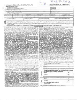 Equipment Lease Agreement