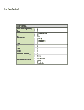 Consumer Protection Survey Questionnaire