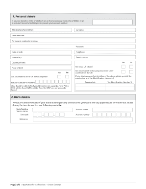 ISA Transfer Authority Application Form