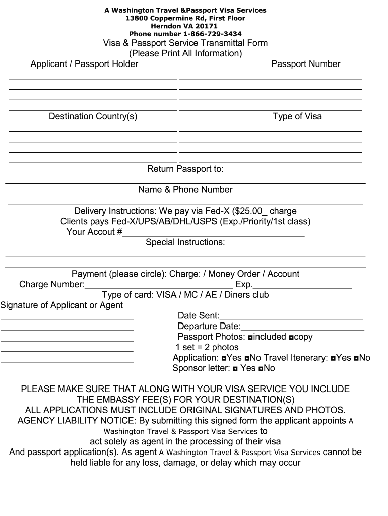 a washington travel passport visa services inc Preview on Page 1
