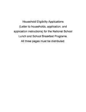 Illinois School Lunch Program Application
