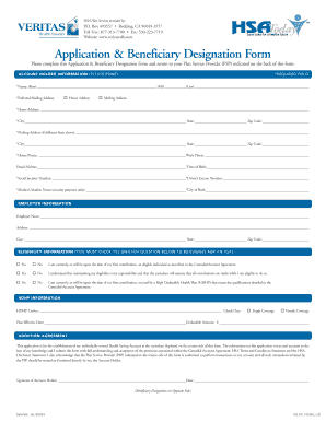 HSA Application & Beneficiary Designation Form