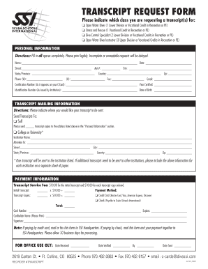 Transcript Request Form