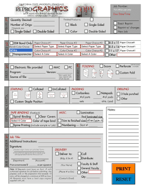 Printing Service Request Form