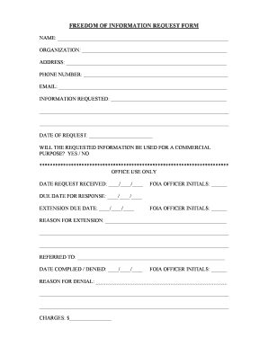 Freedom of Information Request Form
