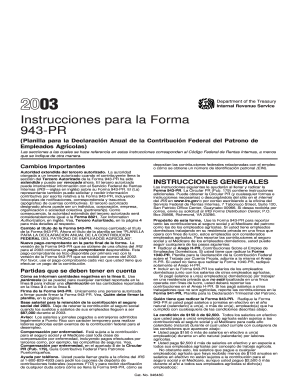 Instrucciones para la Forma 943-PR