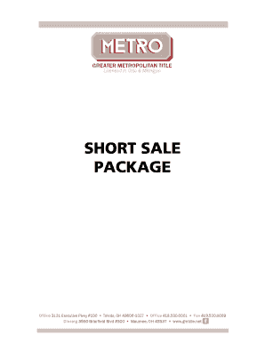 Short Sale Hardship Letter Package
