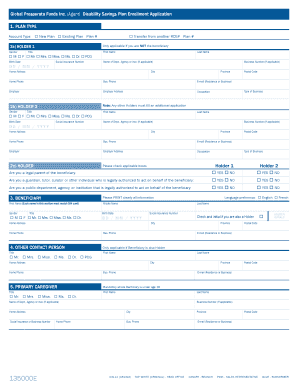 Global Disability Savings Plan Enrollment Application