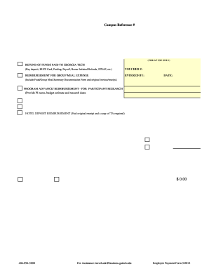 Georgia Tech Employee Payment Request Form