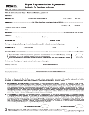 Ontario Buyer Representation Agreement