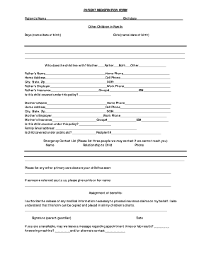 Patient Registration Form