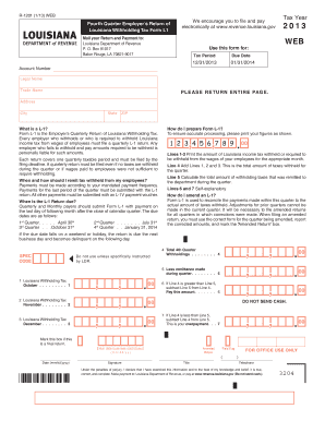 Louisiana Withholding Tax Form L1
