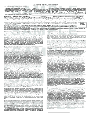 Ohio Individual Lease Agreement