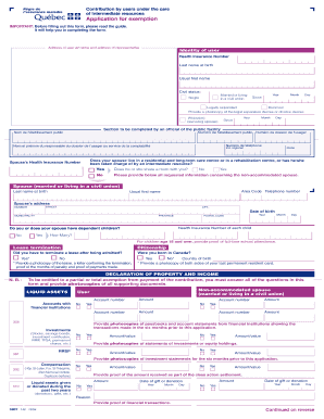 Demande d'exemption de la contribution