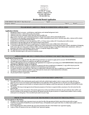 Residential Rental Application