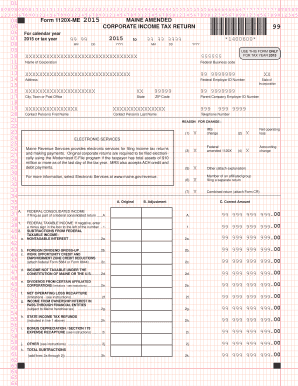 Maine Amended Corporate Income Tax Return