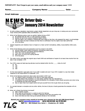 Driver Quiz