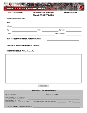 Chicago FOIA Request Form