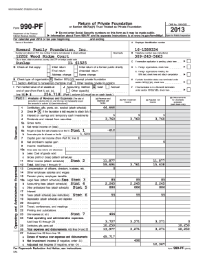 Form 990-PF 2013
