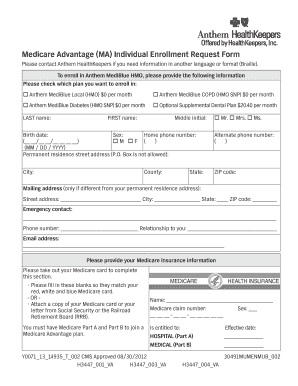 Medicare Advantage Enrollment Form
