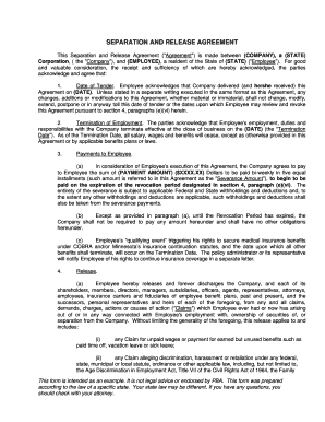 Separation and Release Agreement