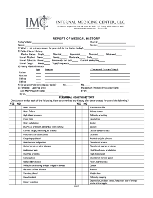 Medical History Form
