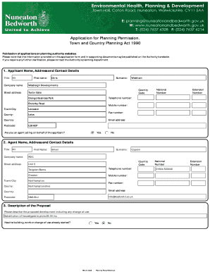 UK Planning Permission Application Form