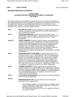 Authorization and Voucher for Payment of Transcript