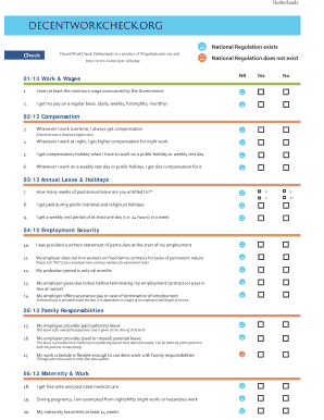 Decent Work Check Netherlands