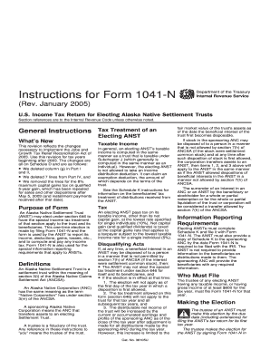 Form 1041-N Instructions