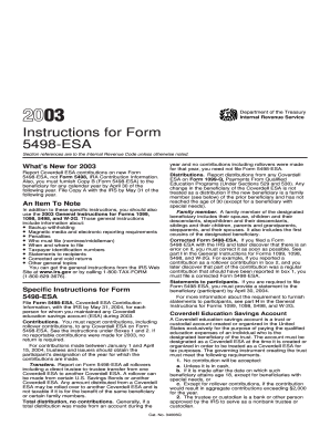 Instructions for Form 5498-ESA