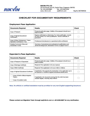 Employment Pass Application Form