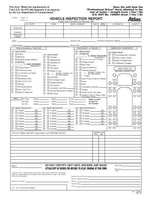 Vehicle Inspection Report