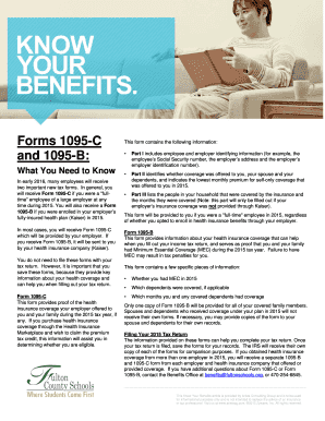 Form 1095-C and 1095-B