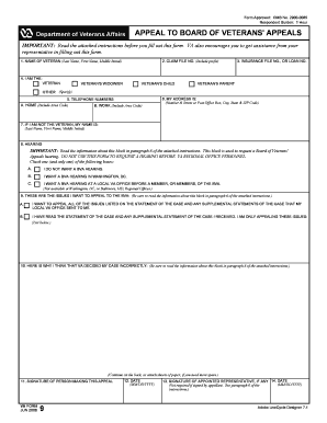 Appeal to Board of Veterans' Appeals