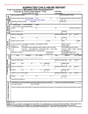 Suspected Child Abuse Report