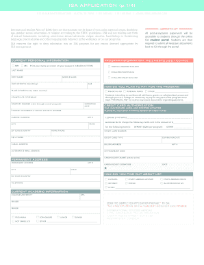 ISA Study Abroad Application Form