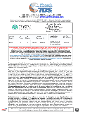 Brazil Visa Application Form