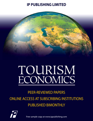 Tourism Economics Journal Subscription Form