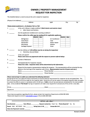 Property Inspection Request Form