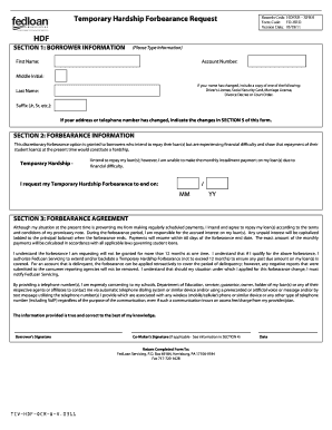 Temporary Hardship Forbearance Request Form