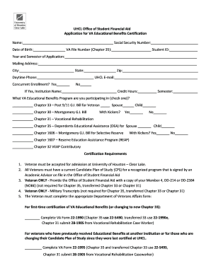 VA Educational Benefits Certification Application