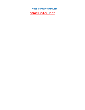 Fillable Online Ahca Form Incident - Pdfsdocumentscom Fax Email Print ...