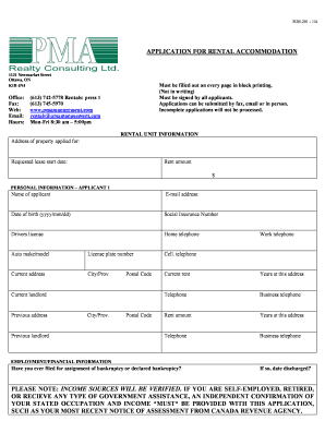 Demande de location de logement